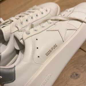 Golden Goose White and Silver Women's Sneakers